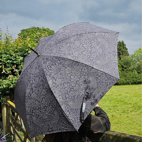 L936-4365 StrawberryThiefGraphite (Графит) Зонт женский Morris Co Fulton Fulton, Артикул: L936-4365 StrawberryThiefGraphite фото №1