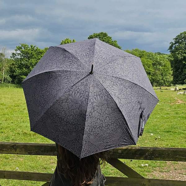 L936-4365 StrawberryThiefGraphite (Графит) Зонт женский Morris Co Fulton Fulton, Артикул: L936-4365 StrawberryThiefGraphite фото №1