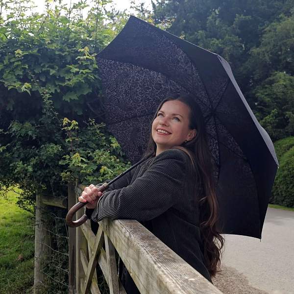 L936-4365 StrawberryThiefGraphite (Графит) Зонт женский Morris Co Fulton Fulton, Артикул: L936-4365 StrawberryThiefGraphite фото №1