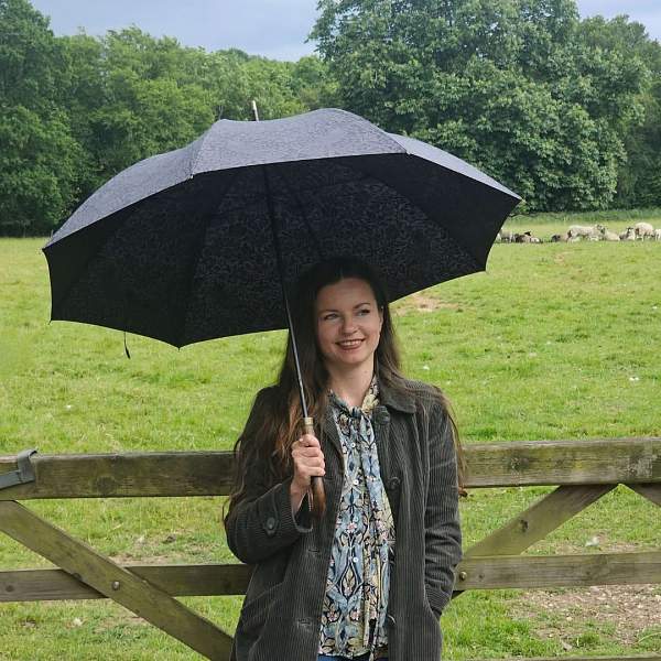 L936-4365 StrawberryThiefGraphite (Графит) Зонт женский Morris Co Fulton Fulton, Артикул: L936-4365 StrawberryThiefGraphite фото №1