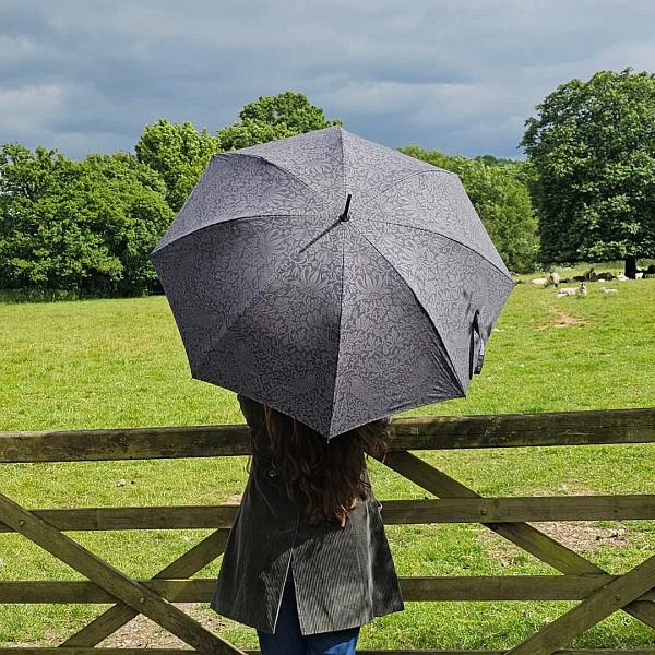 L936-4365 StrawberryThiefGraphite (Графит) Зонт женский Morris Co Fulton Fulton, Артикул: L936-4365 StrawberryThiefGraphite фото №1