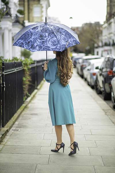 L850-4281 NavyRose (Розы) Зонт женский Fulton Fulton, Артикул: L850-4281 NavyRose фото №1