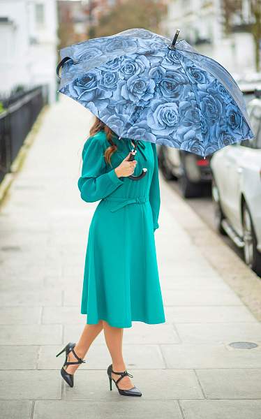 L850-4281 NavyRose (Розы) Зонт женский Fulton Fulton, Артикул: L850-4281 NavyRose фото №1