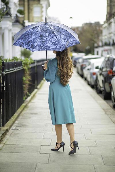 L850-4281 NavyRose (Розы) Зонт женский Fulton Fulton, Артикул: L850-4281 NavyRose фото №1