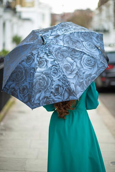 L850-4281 NavyRose (Розы) Зонт женский Fulton Fulton, Артикул: L850-4281 NavyRose фото №1