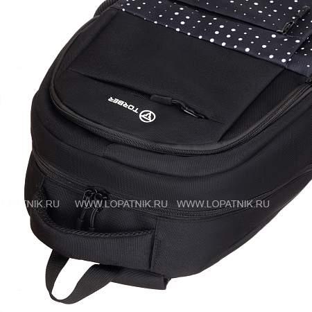 рюкзак torber class x, черный с орнаментом, полиэстер 900d, 45 x 30 x 18 см + мешок для обуви! t2602-23-blk-w Torber