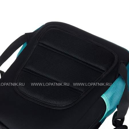 рюкзак torber class x mini, чёрный/бирюзовый с орнаментом, полиэстер 900d + мешок для обуви в подаро t1801-23-bl-b Torber