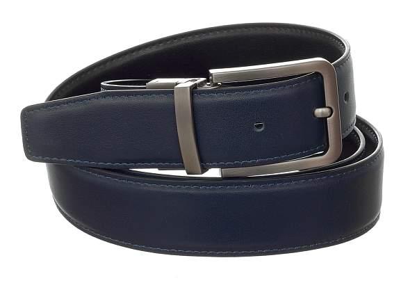 Ремень 1#/6#/1-6/140 синий-чёрный двухсторонний bruno perri синий-чёрный Bruno Perri, Артикул: 1#/6#/1-6/140 фото №1