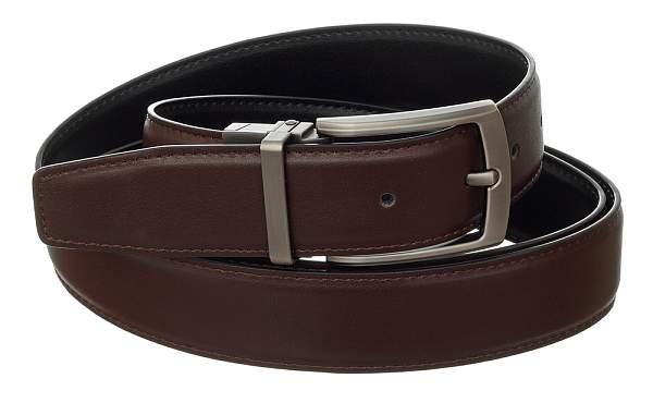 Ремень 1#/7#/1-2/135 коричневый-чёрный двухсторонний bruno perri коричневый-чёрный Bruno Perri, Артикул: 1#/7#/1-2/135 фото №1