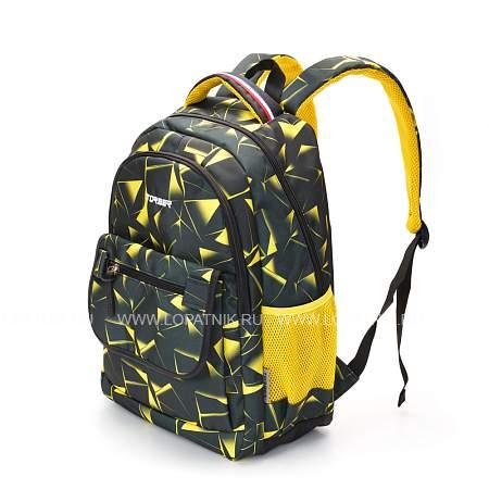 рюкзак torber class x, черно-желтый с орнаментом, полиэстер, 45 x 30 x 18 см + пенал в подарок! t2743-yel-p Torber
