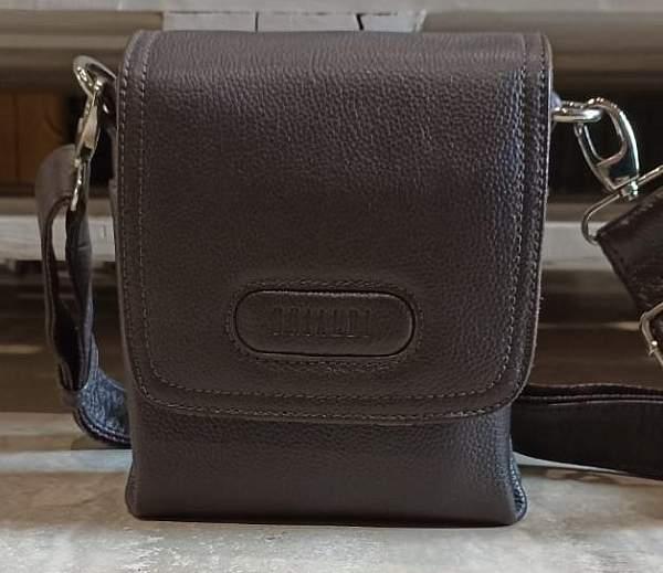 Кожаная сумка через плечо BRIALDI Grand Cleveland (Гранд Кливленд) relief braun Brialdi, Артикул: BR12991 фото №1