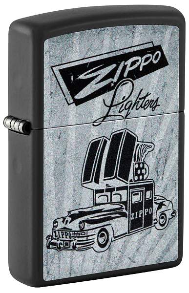 Зажигалка ZIPPO Car Design с покрытием Black Matte, латунь/сталь, черная, 38x13x57 мм 48572 Zippo, Артикул: 48572 фото №1