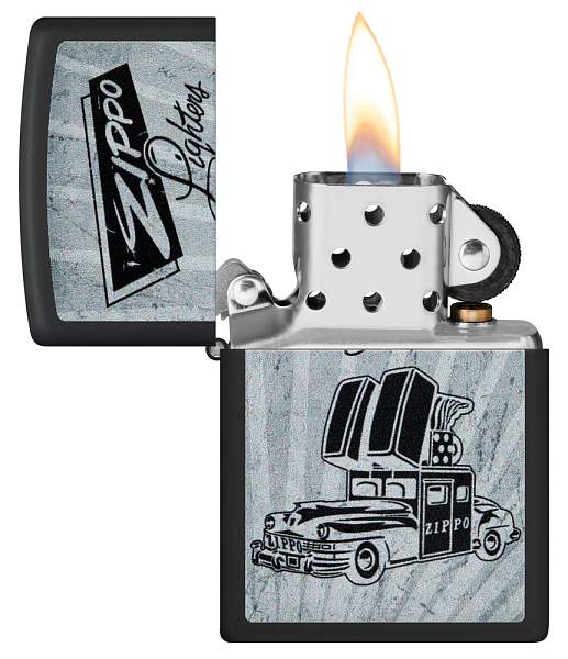 Зажигалка ZIPPO Car Design с покрытием Black Matte, латунь/сталь, черная, 38x13x57 мм 48572 Zippo, Артикул: 48572 фото №1