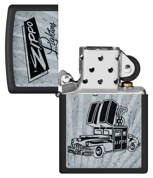 Зажигалка ZIPPO Car Design с покрытием Black Matte, латунь/сталь, черная, 38x13x57 мм 48572 Zippo, Артикул: 48572 фото №1