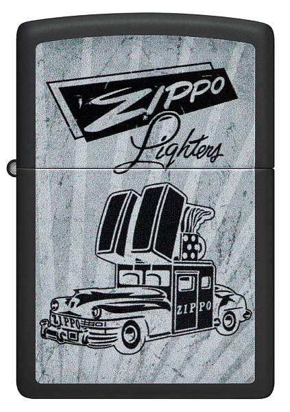 Зажигалка ZIPPO Car Design с покрытием Black Matte, латунь/сталь, черная, 38x13x57 мм 48572 Zippo, Артикул: 48572 фото №1