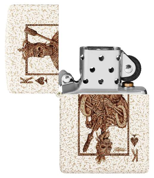 Зажигалка ZIPPO Rick Rietveld с покрытием Mercury Glass, латунь/сталь, белая, 38x13x57 мм 48552 Zippo, Артикул: 48552 фото №1