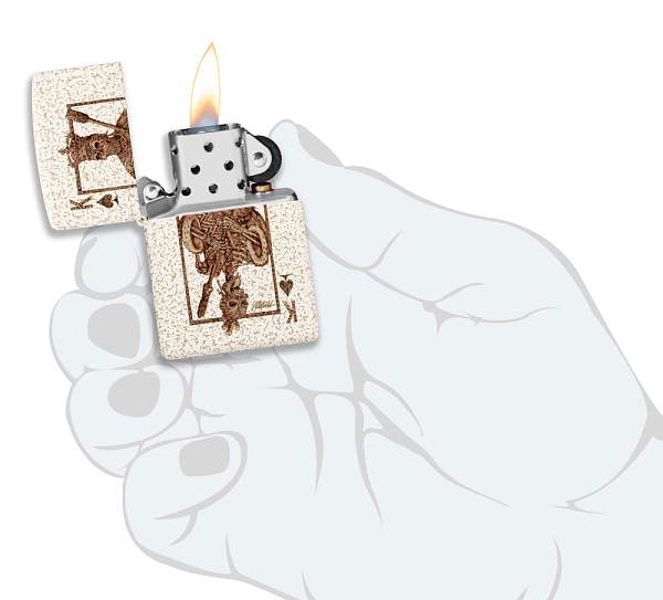 Зажигалка ZIPPO Rick Rietveld с покрытием Mercury Glass, латунь/сталь, белая, 38x13x57 мм 48552 Zippo, Артикул: 48552 фото №1