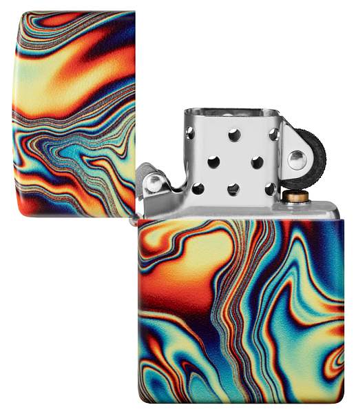 Зажигалка ZIPPO Swirl с покрытием Glow In The Dark Green, латунь/сталь, разноцветная, 38x13x57 мм 48612 Zippo, Артикул: 48612 фото №1