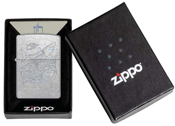 Зажигалка ZIPPO Guy Harvey с покрытием Street Chrome, латунь/сталь, серебристая, 38x13x57 мм 48595 Zippo, Артикул: 48595 фото №1