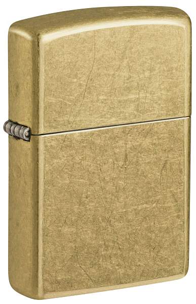 Зажигалка ZIPPO Classic с покрытием Street Brass, латунь/сталь, золотистая, 38x13x57 мм 48267 Zippo, Артикул: 48267 фото №1