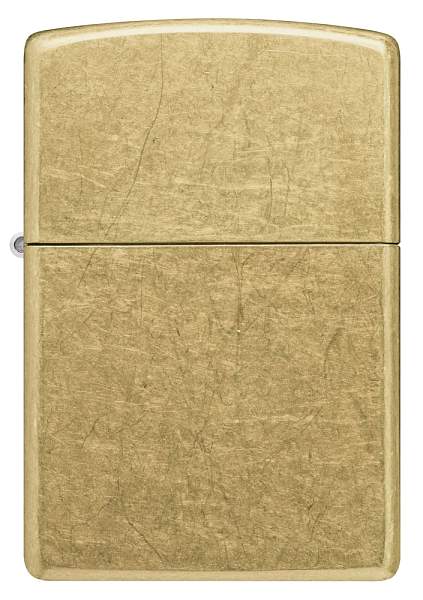 Зажигалка ZIPPO Classic с покрытием Street Brass, латунь/сталь, золотистая, 38x13x57 мм 48267 Zippo, Артикул: 48267 фото №1
