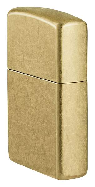 Зажигалка ZIPPO Classic с покрытием Street Brass, латунь/сталь, золотистая, 38x13x57 мм 48267 Zippo, Артикул: 48267 фото №1