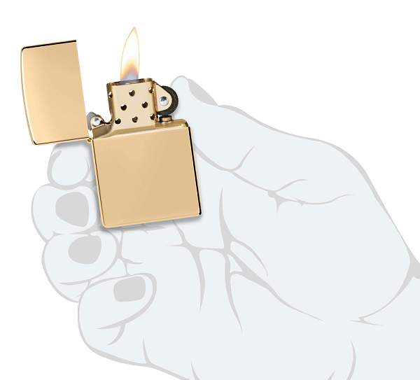 Зажигалка ZIPPO Armor® с покрытием High Polish Brass, латунь/сталь, золотистая, 38x13x57 мм 169 Zippo, Артикул: 169 фото №1