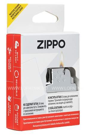 газовый вставной блок для широкой зажигалки zippo, одинарное жёлтое пламя, нержавеющая сталь 65809 Zippo