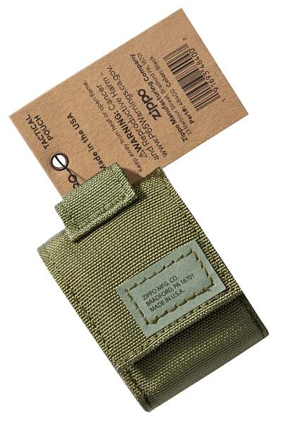 Чехол ZIPPO для широкой зажигалки,нейлон,с нейлоновым фиксатором на ремень, зеленый 48402 Zippo, Артикул: 48402 фото №1