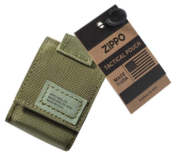 Чехол ZIPPO для широкой зажигалки,нейлон,с нейлоновым фиксатором на ремень, зеленый 48402 Zippo, Артикул: 48402 фото №1