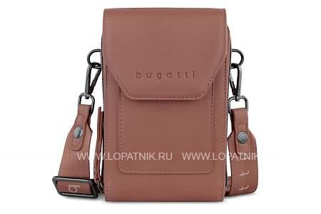 сумка наплечная bugatti almata, абрикосовая, полиуретан, 11х4х19 см 49665328 BUGATTI