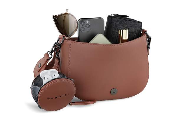 Сумка наплечная женская BUGATTI Almata, с кошельком, абрикосовая, полиуретан, 27х6х18,5 см 49665828 BUGATTI, Артикул: 49665828 фото №1