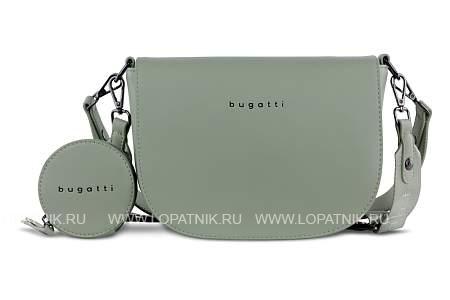 сумка наплечная женская bugatti almata, с кошельком, мятная, полиуретан, 27х6х18,5 см 49665857 BUGATTI
