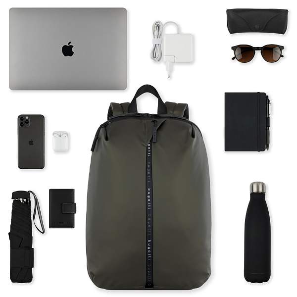 Рюкзак BUGATTI Blanc 15'', оливковый, тарпаулин/полиэстер, 32х15,5х45 см 49660084 BUGATTI, Артикул: 49660084 фото №1