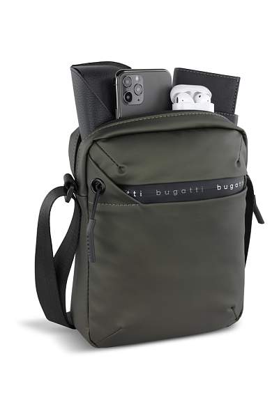 Сумка наплечная BUGATTI Blanc, оливковая, тарпаулин/полиэстер, 17х4,5х21 см 49660284 BUGATTI, Артикул: 49660284 фото №1