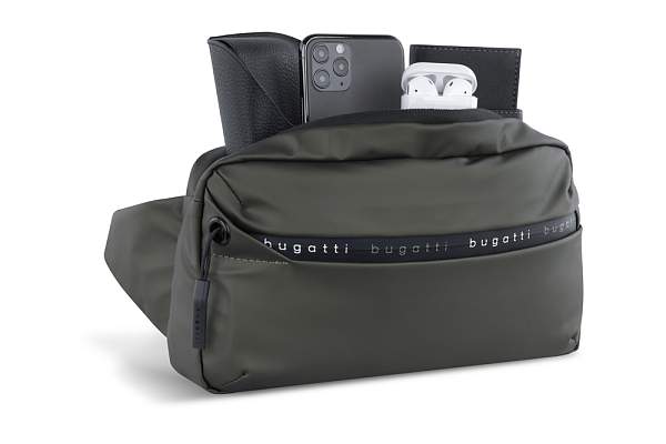 Сумка на пояс BUGATTI Blanc, оливковая, тарпаулин/полиэстер, 26х5,5х13,5 см 49660484 BUGATTI, Артикул: 49660484 фото №1