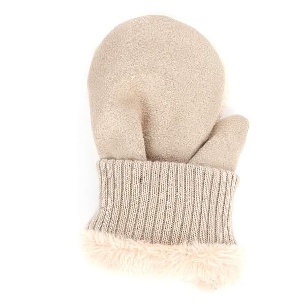 JIF33-3 FABRETTI Рукавицы жен. искусственный мех 100%полиэстер, 90% полиэстер/10% эластан Fabretti, Артикул: JIF33-3 фото №1