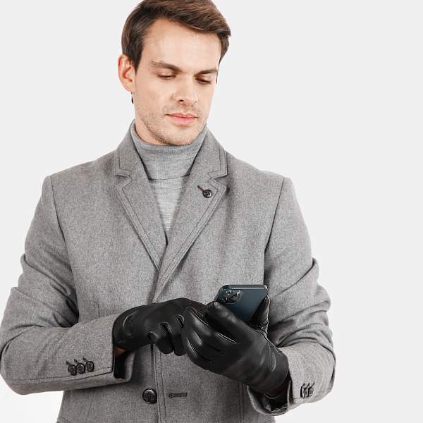 S1.35-1 black FABRETTI Перчатки муж. нат. кожа (размер 10) Fabretti, Артикул: S1.35-1 black фото №1