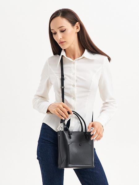 JS-8130-04 черная сумка женская (кожа) Jane's Story Jane's Story, Артикул: JS-8130-04 фото №1