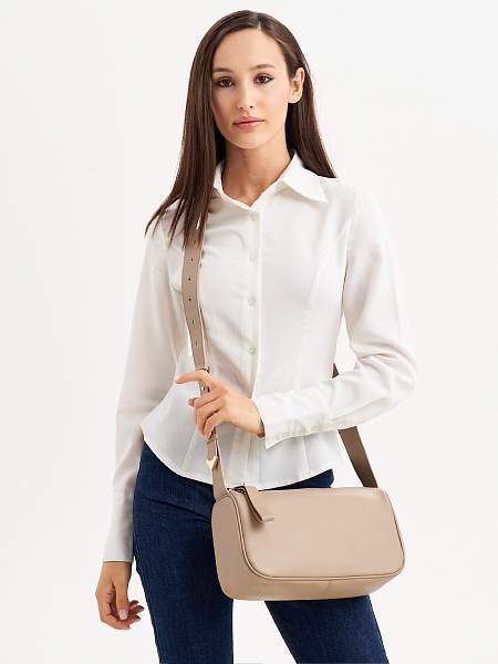 JS-3559-61 бежевая сумка женская (кожа) Jane's Story Jane's Story, Артикул: JS-3559-61 фото №1