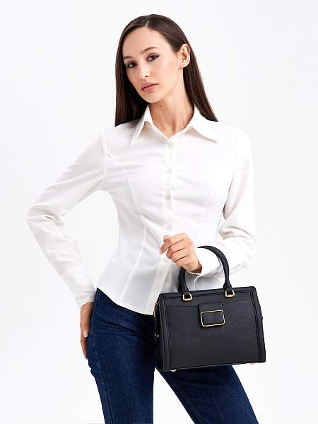 JS-8650-04 черная сумка женская (кожа) Jane's Story Jane's Story, Артикул: JS-8650-04 фото №1