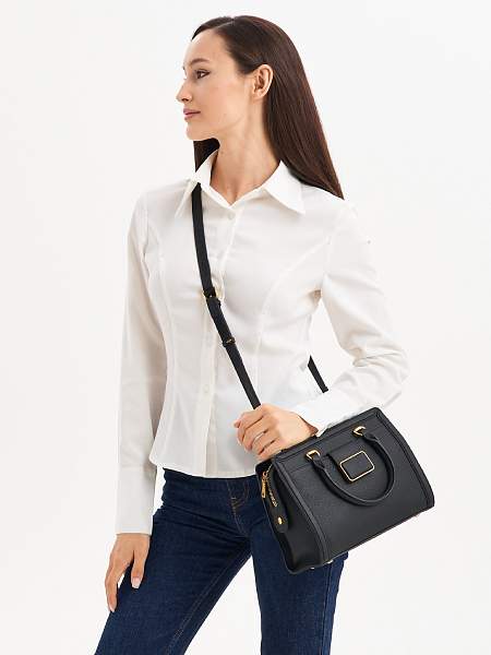 JS-8650-04 черная сумка женская (кожа) Jane's Story Jane's Story, Артикул: JS-8650-04 фото №1