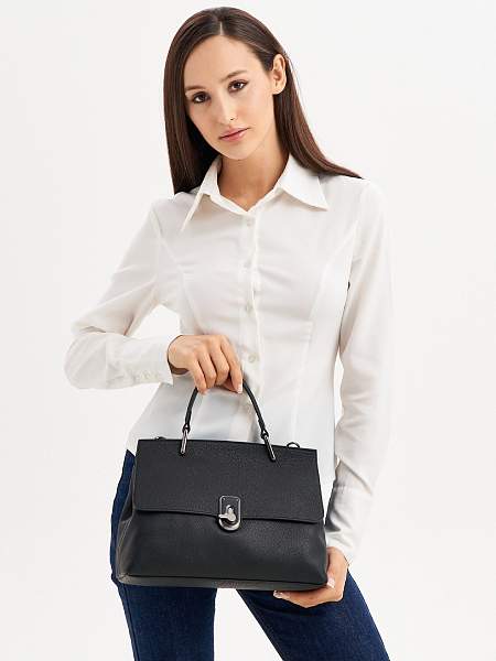 JS-8627-04 черная сумка женская (кожа) Jane's Story Jane's Story, Артикул: JS-8627-04 фото №1