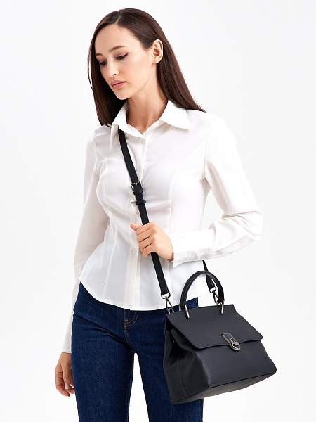 JS-8627-04 черная сумка женская (кожа) Jane's Story Jane's Story, Артикул: JS-8627-04 фото №1