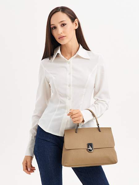 JS-8627-61 бежевая сумка женская (кожа) Jane's Story Jane's Story, Артикул: JS-8627-61 фото №1