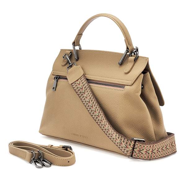 JS-8627-61 бежевая сумка женская (кожа) Jane's Story Jane's Story, Артикул: JS-8627-61 фото №1