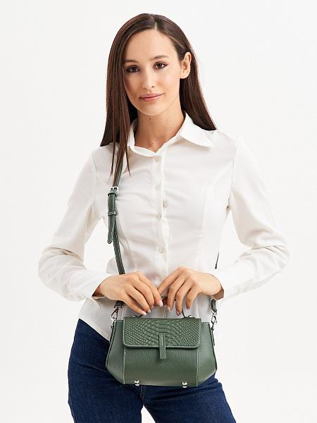 JS-1802-65 зеленая сумка женская (кожа) Jane's Story Jane's Story, Артикул: JS-1802-65 фото №1