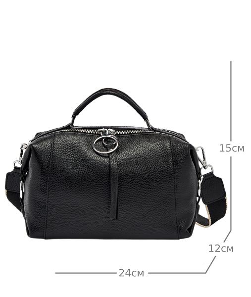 JS-1552-04 черная сумка женская (кожа) Jane's Story Jane's Story, Артикул: JS-1552-04 фото №1