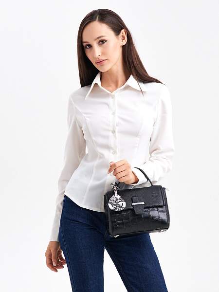 JS-1952-04 черная сумка женская (кожа) Jane's Story Jane's Story, Артикул: JS-1952-04 фото №1