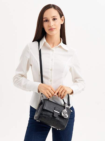 JS-1952-04 черная сумка женская (кожа) Jane's Story Jane's Story, Артикул: JS-1952-04 фото №1